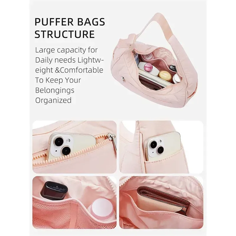 Five season home Essential Pocket Fits 330ml Soda Can Moon Bag Spring Edition Adjustable Dual-Strap Nylon Crossbody Luxury Designer Handbag