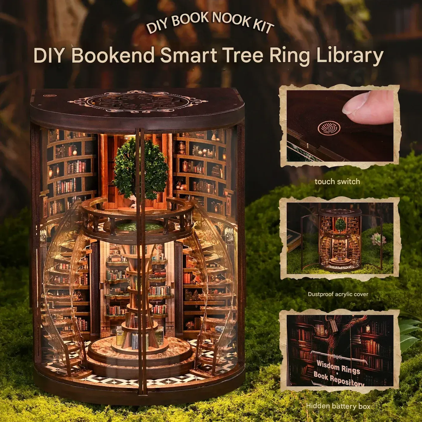 3D Wooden Puzzle Book   Wooden Assembly Book House Model