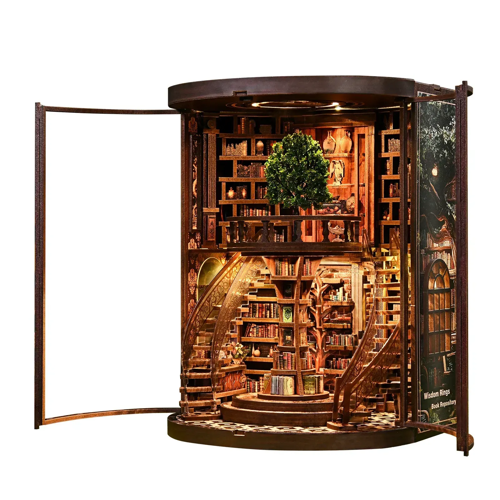 3D Wooden Puzzle Book   Wooden Assembly Book House Model