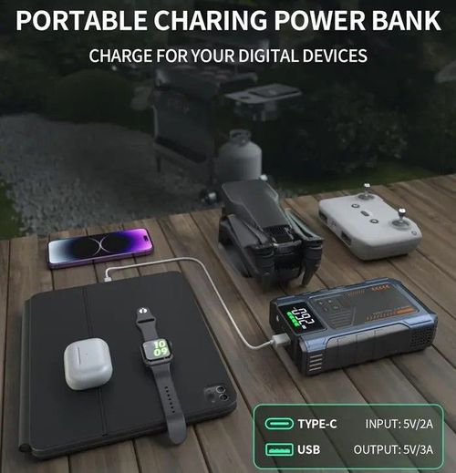 Car Battery Charger Jump Starter with Air Compressor, Jumper Box for Car Battery Portable Booster Jump Pack