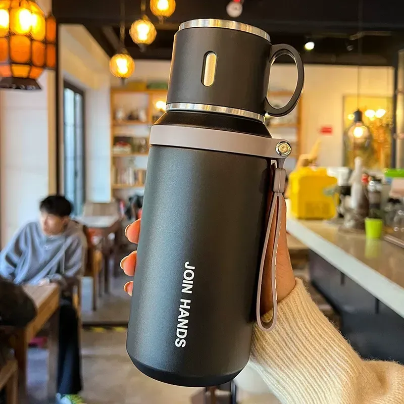 316 Stainless Steel Large Capacity Outdoor Water Bottle, Household Tea Thermos, Portable Double-Walled Vacuum Insulated Flask