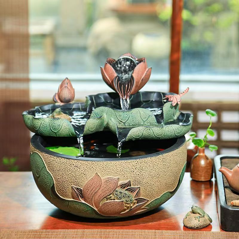 风水摆件   流水生财   一对一教您怎么布局   Feng Shui ornaments generate wealth through flowing water. One on one teaching you how to layout