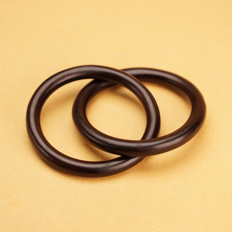 乾坤圈阴阳镯雷击枣木玉化料圈口70mmThunder-Struck Jujube Wood Qiankun Ring – Traditional Taoist Protective Amulet (70mm)