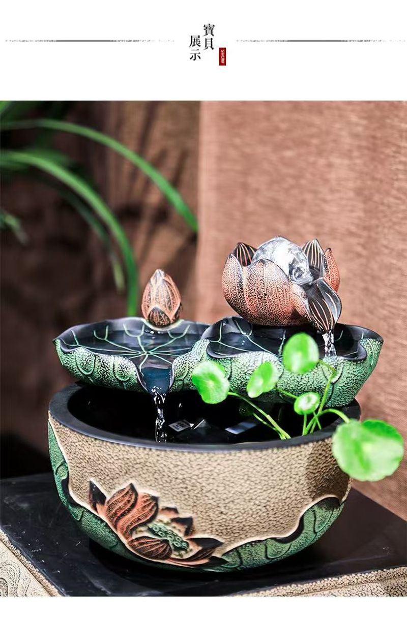 风水摆件   流水生财   一对一教您怎么布局   Feng Shui ornaments generate wealth through flowing water. One on one teaching you how to layout