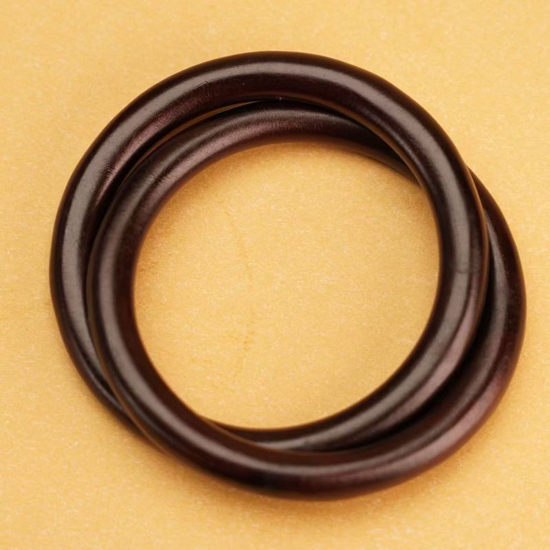 乾坤圈阴阳镯雷击枣木玉化料圈口70mmThunder-Struck Jujube Wood Qiankun Ring – Traditional Taoist Protective Amulet (70mm)