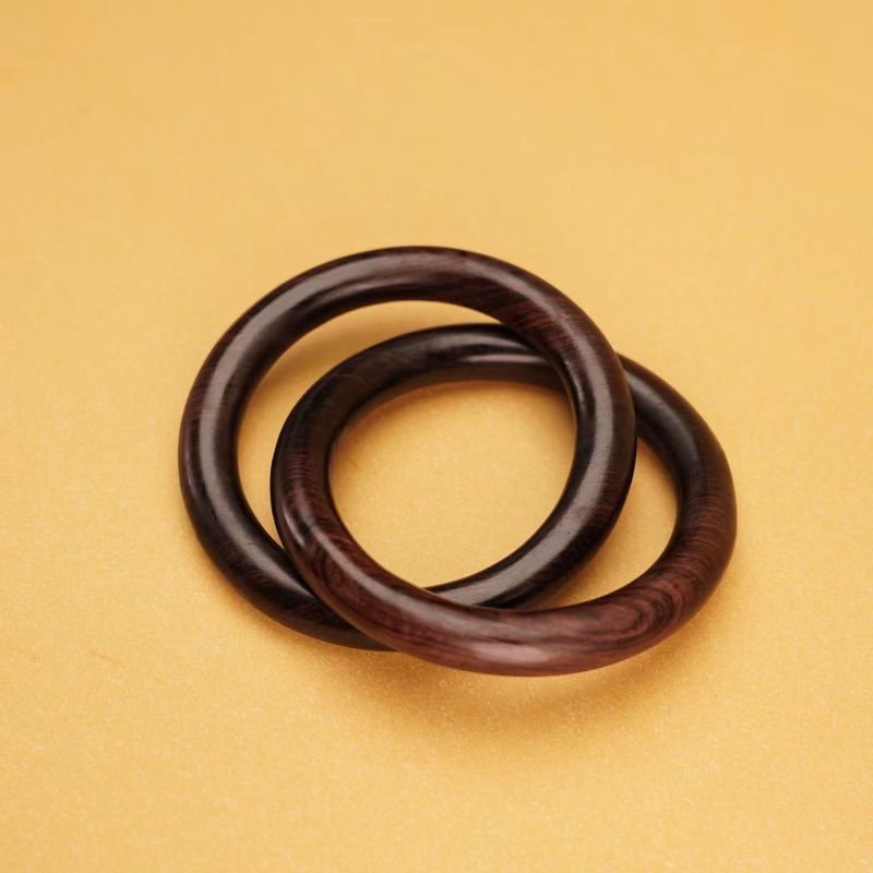 乾坤圈阴阳镯雷击枣木玉化料圈口80mmThunder-Struck Jujube Wood Qiankun Ring – Traditional Taoist Protective Amulet (80mm)