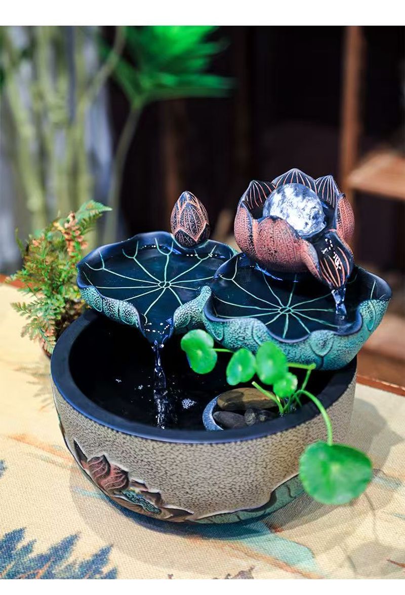 风水摆件   流水生财   一对一教您怎么布局   Feng Shui ornaments generate wealth through flowing water. One on one teaching you how to layout