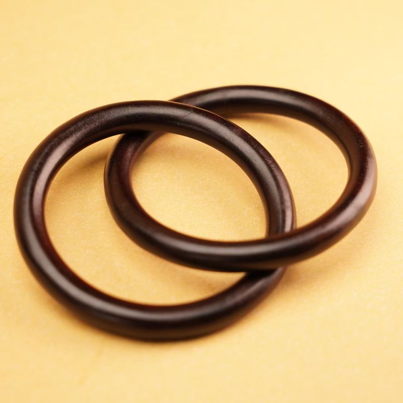 乾坤圈阴阳镯雷击枣木玉化料圈口70mmThunder-Struck Jujube Wood Qiankun Ring – Traditional Taoist Protective Amulet (70mm)