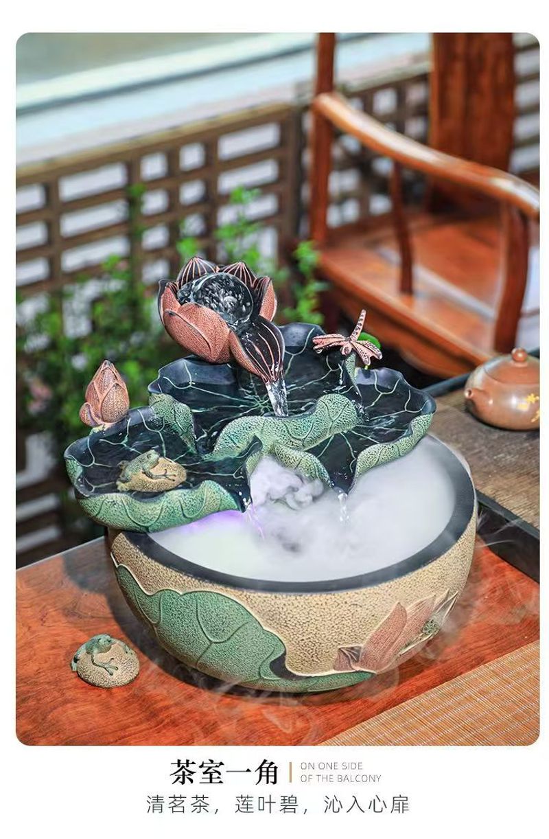 风水摆件   流水生财   一对一教您怎么布局   Feng Shui ornaments generate wealth through flowing water. One on one teaching you how to layout