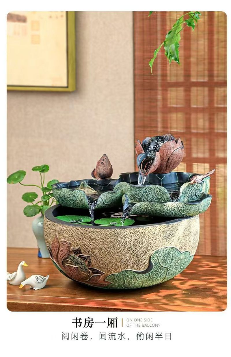 风水摆件   流水生财   一对一教您怎么布局   Feng Shui ornaments generate wealth through flowing water. One on one teaching you how to layout