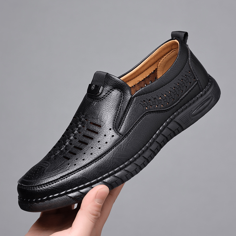 ✨ Mens Leather Summer Sandals - Stylish Breathable Anti Odor Casual Shoes | 50% OFF