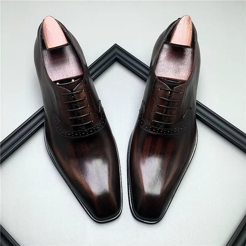 ✨ Mens British Style Oxford Shoes – Pointed-Toe Formal Business & Groom Wear | New 2026