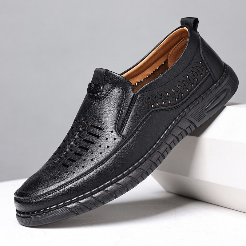 ✨ Mens Leather Summer Sandals - Stylish Breathable Anti Odor Casual Shoes | 50% OFF