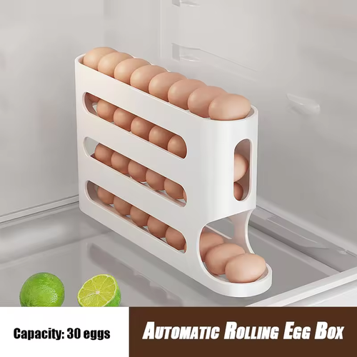 Rolling Egg Storage Box for Refrigerator Side Door