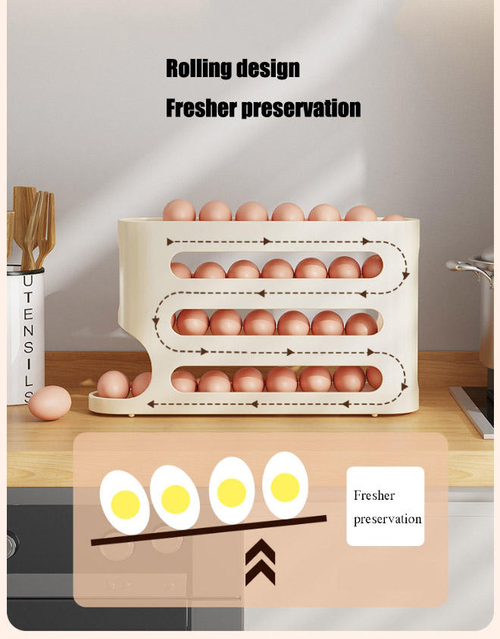 Rolling Egg Storage Box for Refrigerator Side Door