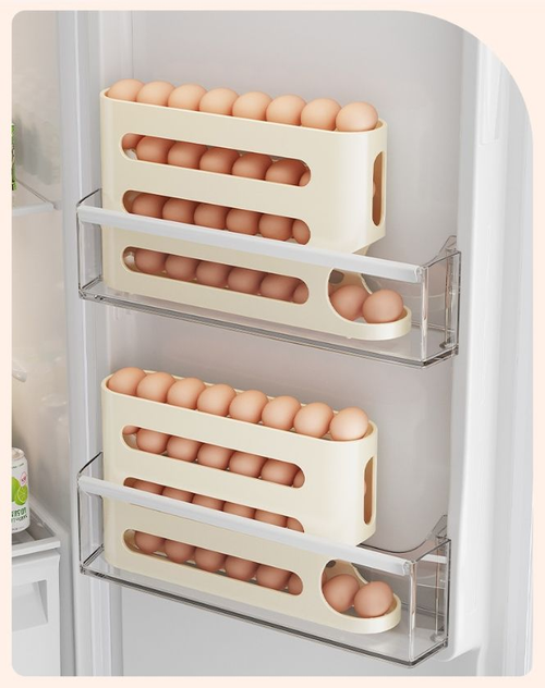 Rolling Egg Storage Box for Refrigerator Side Door