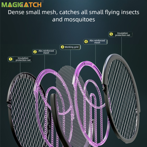 Rotating and retractable electric mosquito swatter