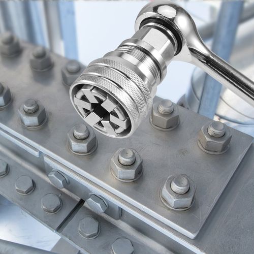 Universal Socket Wrench Set - Magic Adjustable Spanner with Ratchet Handle & 3-8 Drill Adapter - Fits 5mm-19mm Bolts
