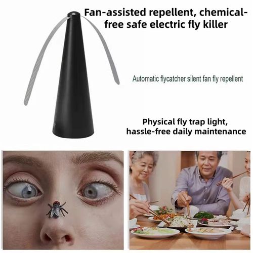 Automatic Fly Repellent Fan USB Battery Powered Physical Fly Catcher Outdoor Indoor Tabletop Insect Mosquito Repeller for Kitchen Restaurant Picnic Nigeria