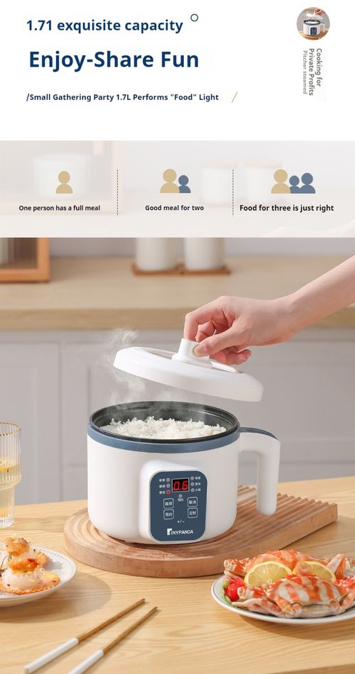 1.7L Smart Multi-Function Electric Cooking Pot, Non-Stick Mini Electric Hot Pot with Pre-set Timer, Ideal for Rice, Soup, Steaming, Frying, Perfect for Single & Family Daily Cooking
