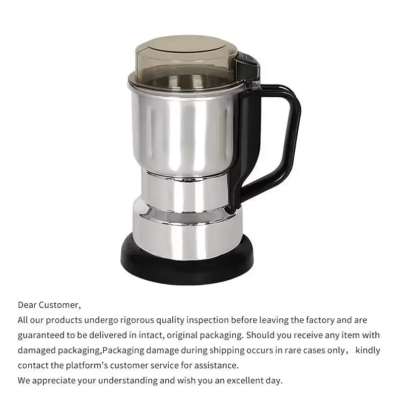 Multi functional electric grinder, High power coffee grinder, Multi functional food grade fast electric coffee and grain grinder, gift-grade espresso machine, suitable for fresh brewing, perfect for coffee and whole grain lovers.Summervibes