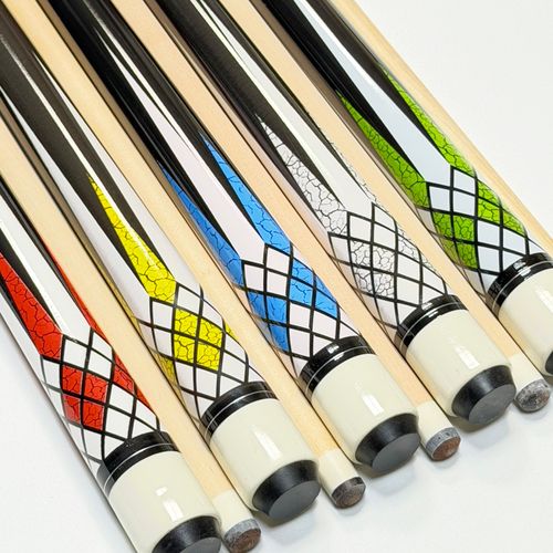Professional Billiard Pool Cue Stick with Leather Head Maple Wood Shaft