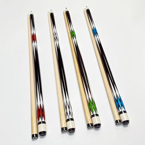 Professional Billiard Pool Cue Stick with Leather Head Maple Wood Shaft