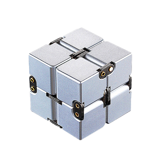 Metal Texture Infinity Cube Fidget Toy Stress Relief ADHD Focus