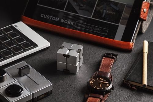 Metal Texture Infinity Cube Fidget Toy Stress Relief ADHD Focus