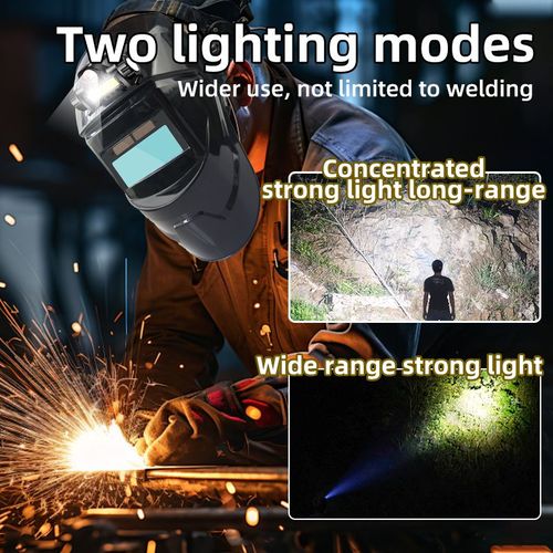 Auto Darkening Welding Helmet with LED Light True Color Lens