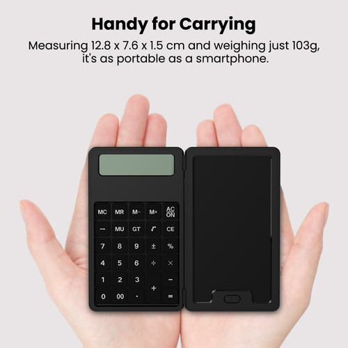 2 in 1 Mini Calculator LCD Writing Tablet Portable Folding Notepad