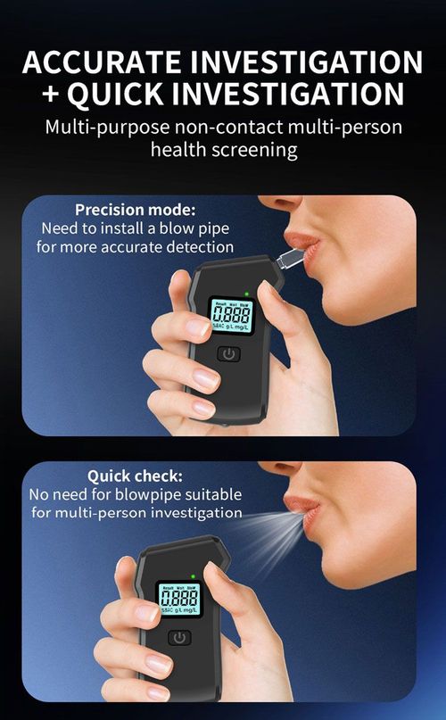 High Precision Portable Breathalyzer Digital Alcohol Tester Rechargeable