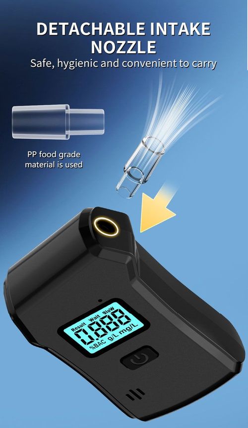 High Precision Portable Breathalyzer Digital Alcohol Tester Rechargeable