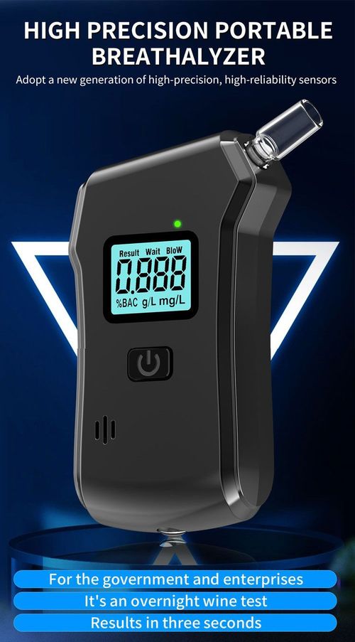 High Precision Portable Breathalyzer Digital Alcohol Tester Rechargeable