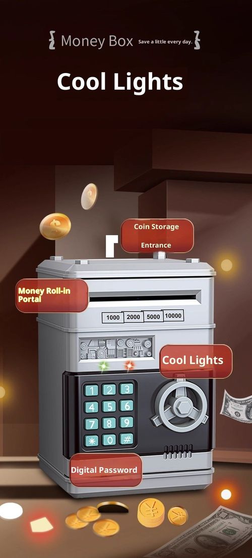 Kids ATM Piggy Bank Electronic Password Money Box Auto Scroll Savings Bank Toy