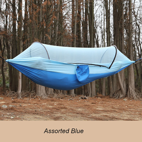 Outdoor Camping Hammock with Mosquito Net Portable Parachute Nylon Hanging Bed