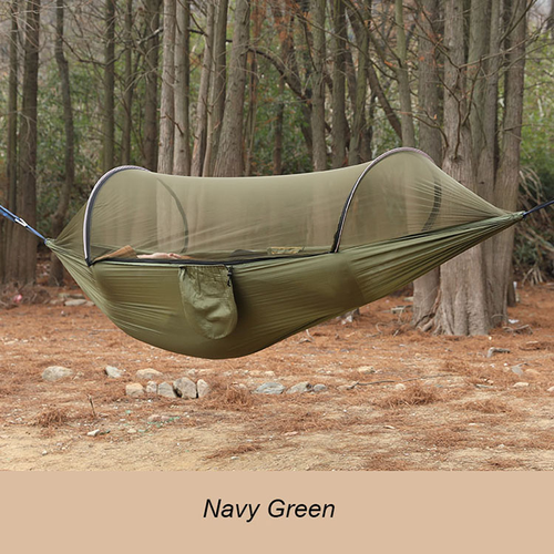 Outdoor Camping Hammock with Mosquito Net Portable Parachute Nylon Hanging Bed