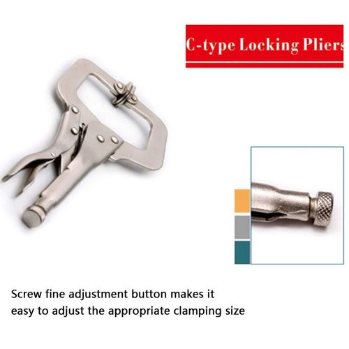 (6-inch and 9-inch) C-Clamp Locking Pliers 2-Piece Set—Versatile manual C-clamps for welding, woodworking, and clamping tasks.