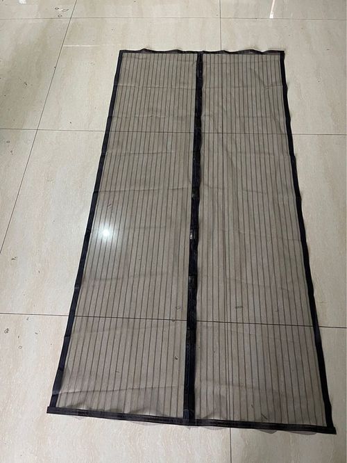 Striped Magnetic Screen Door Anti-Mosquito Mesh Self-Adhesive No Drill