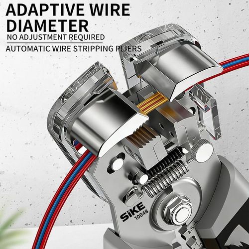 Professional Self-Adjusting Wire Stripper – Electric Manual Cable Stripping Tool, Wire Cutter, Crimping Pliers, and Terminal Pliers