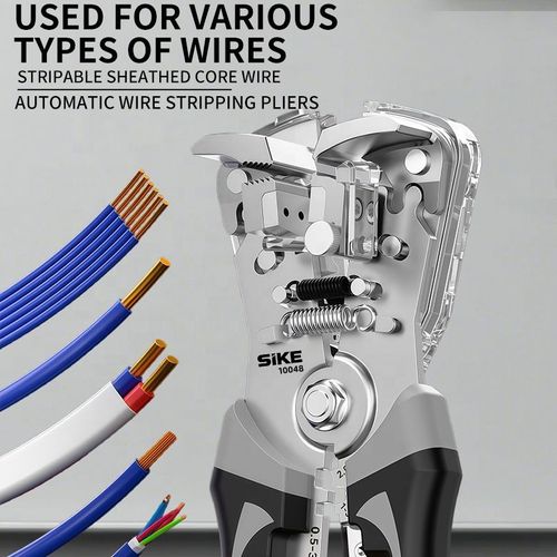Professional Self-Adjusting Wire Stripper – Electric Manual Cable Stripping Tool, Wire Cutter, Crimping Pliers, and Terminal Pliers