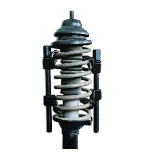 McPherson strut spring compressor (dual-claw type), designed for suspension system repairs on passenger cars and SUVs.