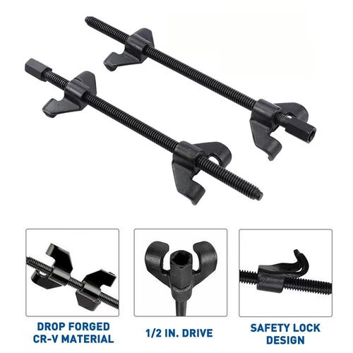 McPherson strut spring compressor (dual-claw type), designed for suspension system repairs on passenger cars and SUVs.