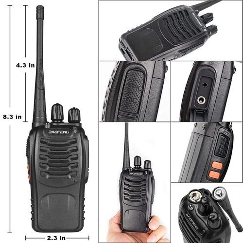 Baofeng Walkie Talkie Set of 2 Only 420 GHS Long Battery Life Rechargeable Two Way Radio