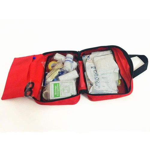 (160- Piece Set, 25 Varieties) First Aid Kit – Premium, compact, waterproof trauma medical kit suitable for any emergency  ideal for home, office, car, travel, outdoor activities, camping, hiking, and boating (Red).