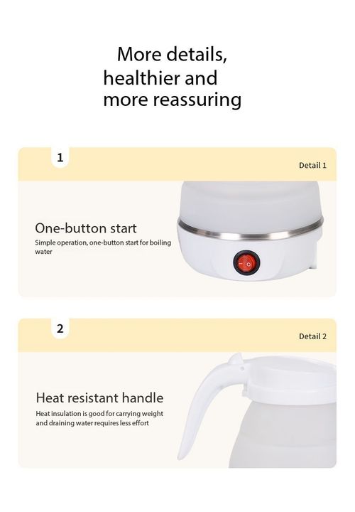 Portable Silicone Foldable Electric Kettle