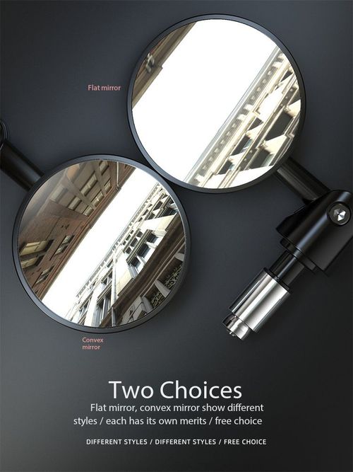 Universal Aluminum Handlebar Rearview Mirror for Electric Scooter Motorcycle 16-18mm
