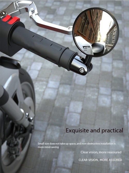Universal Aluminum Handlebar Rearview Mirror for Electric Scooter Motorcycle 16-18mm