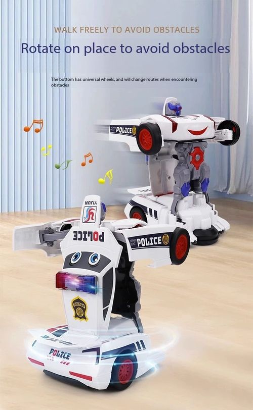 Automatic Transform Police Car Robot Toy