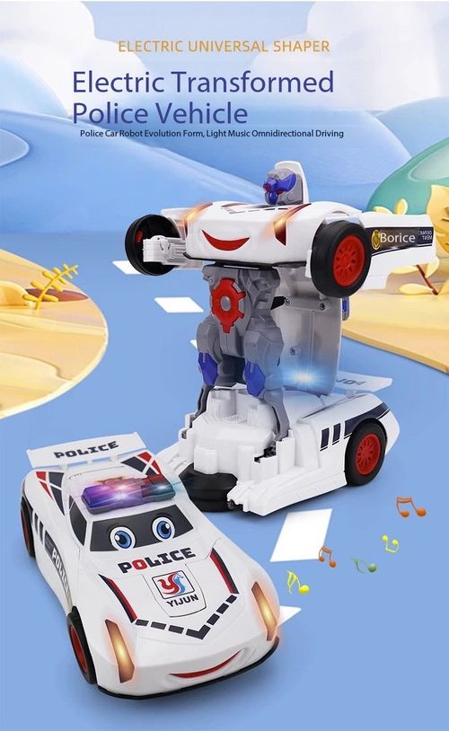 Automatic Transform Police Car Robot Toy